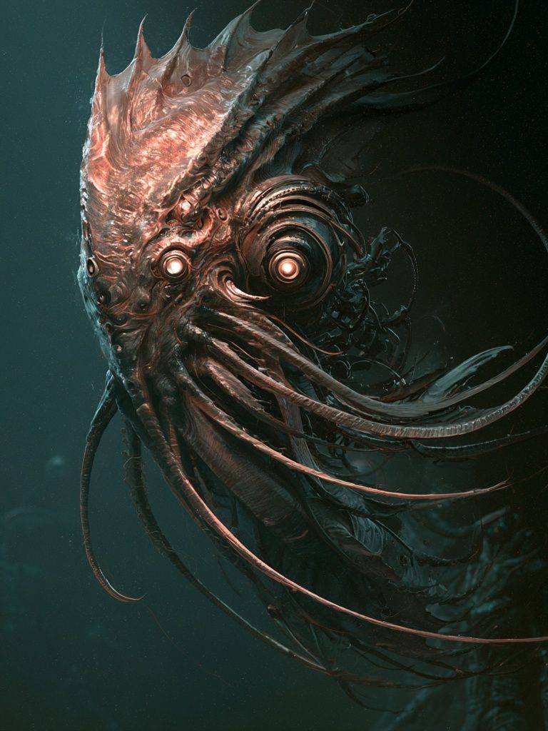 Cosmic Leviathan Digital Art Poster. poster — illustration art