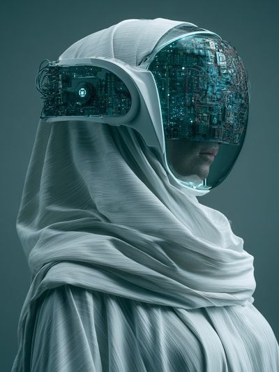 Cyber Oracle Portrait Print.