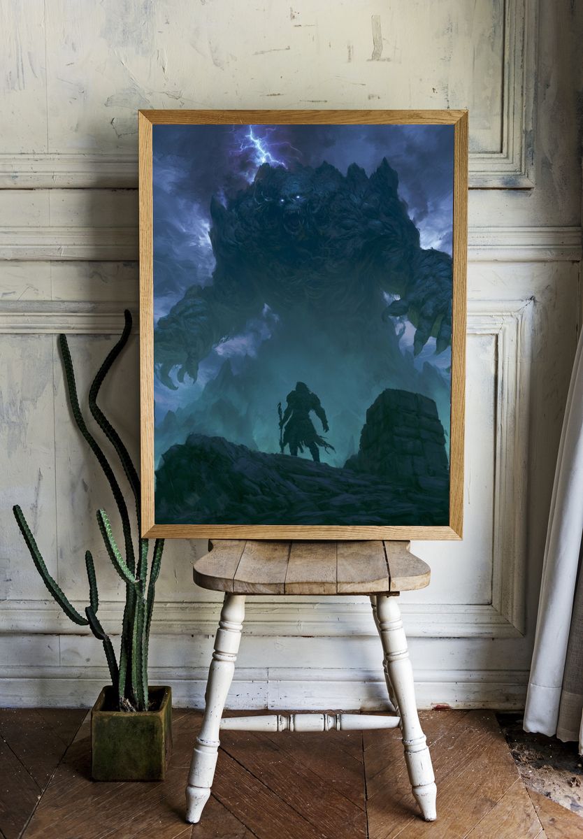 Storm Giant Fantasy Print. — room view 1