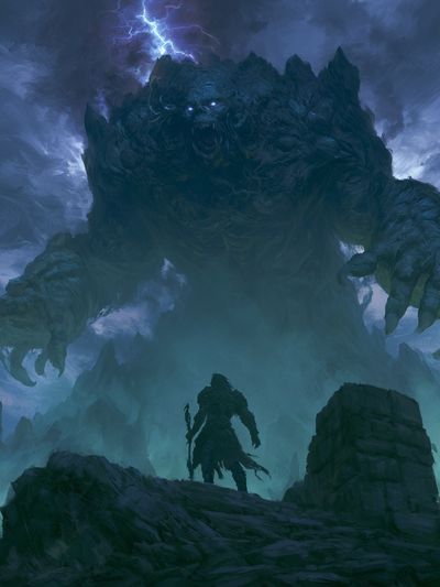 Storm Giant Fantasy Print. poster print
