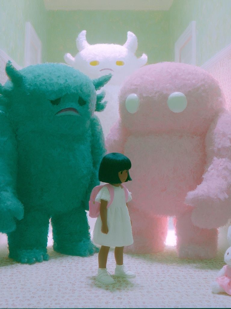 Dreamy Monster Hallway Illustration Poster. poster — illustration art