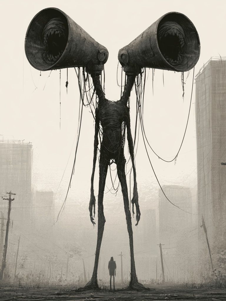 Surreal Siren Cityscape Print. poster detail