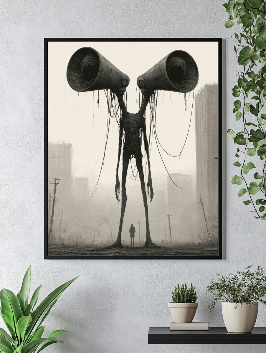 Surreal Siren Cityscape Print. — room view 4