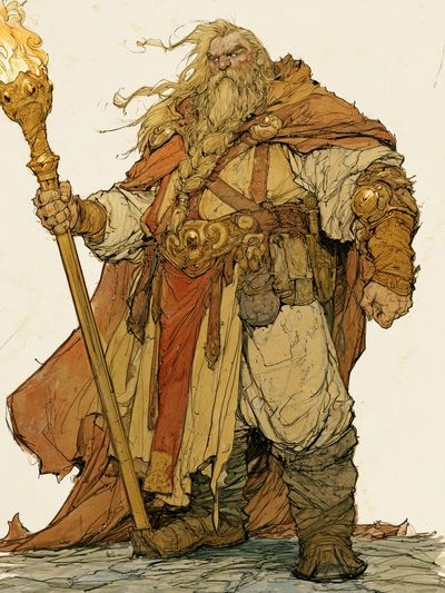 Fantasy Wizard Illustration Poster.