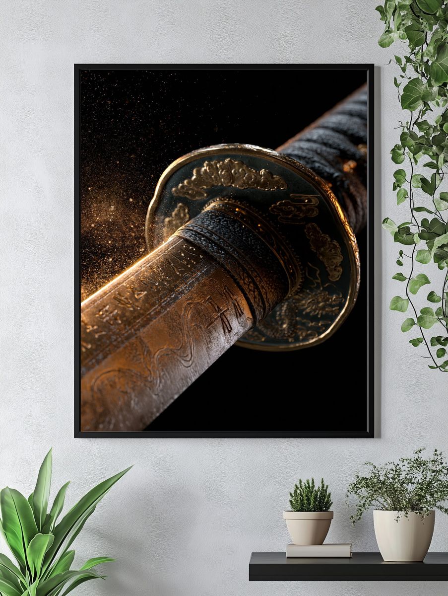 Samurai Katana Close-Up Print. — room view 4