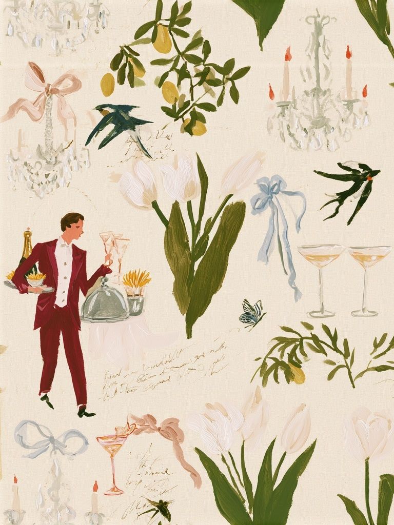 Garden Cocktail Illustration Poster. poster — illustration art