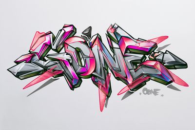 Neon Graffiti One Poster. poster