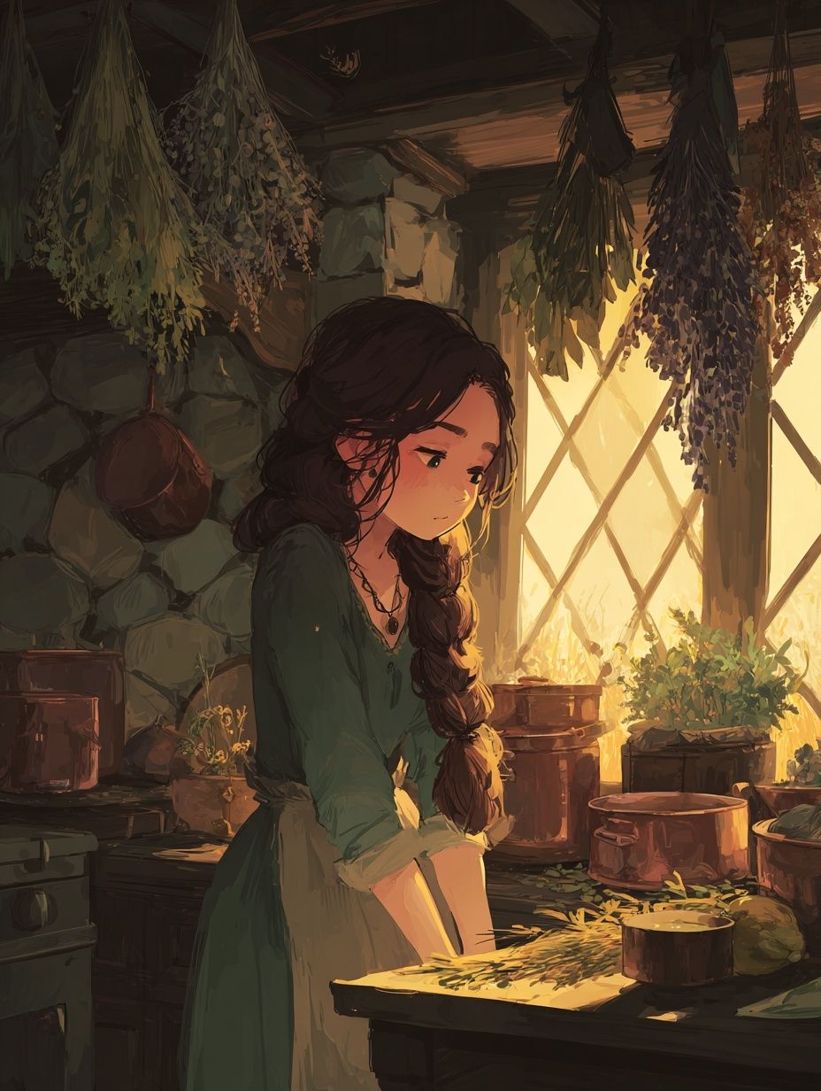 Herbal Kitchen Illustration Poster. poster — illustration art