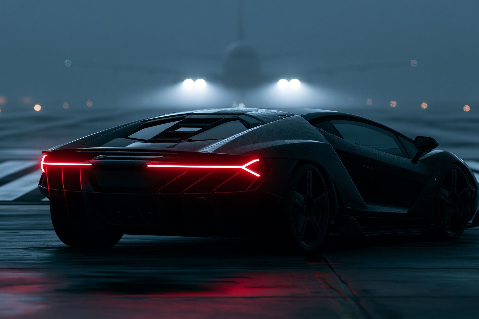 Futuristic Supercar Night Run Poster. poster detail