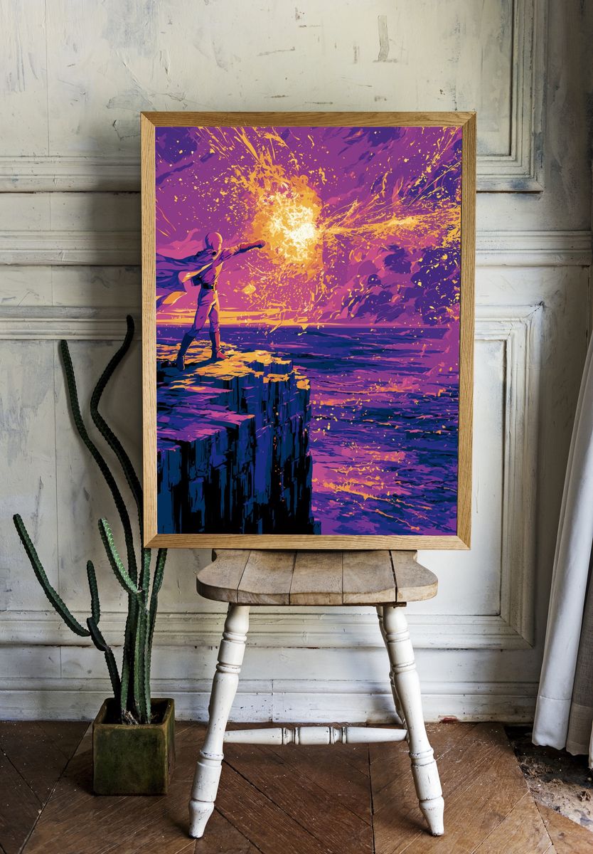Cosmic Energy Burst Illustration Poster. room preview