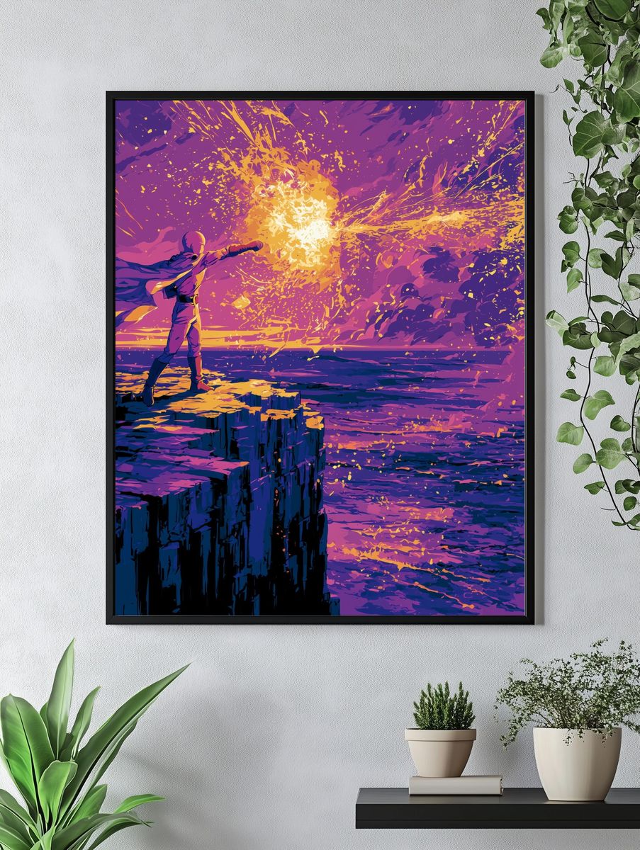 Cosmic Energy Burst Illustration Poster. — room view 4