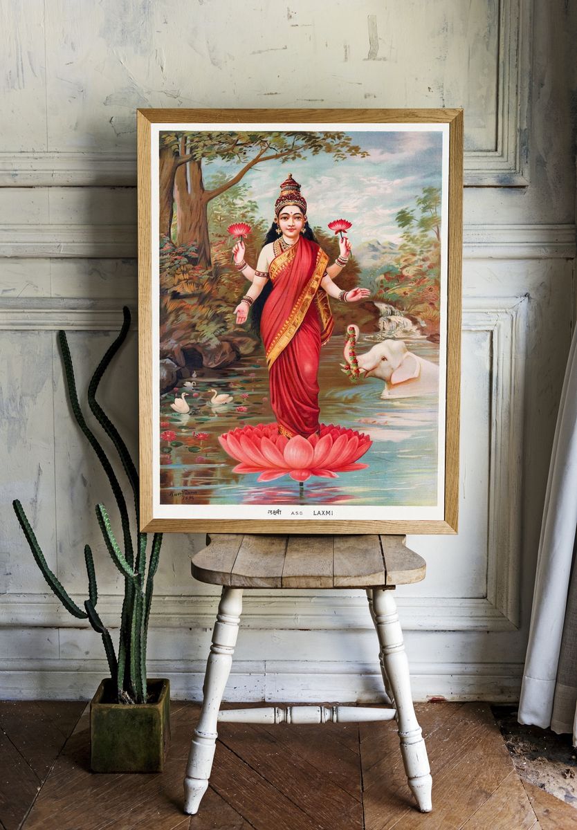 Lakshmi (1894), vintage Hindu Goddess. room preview
