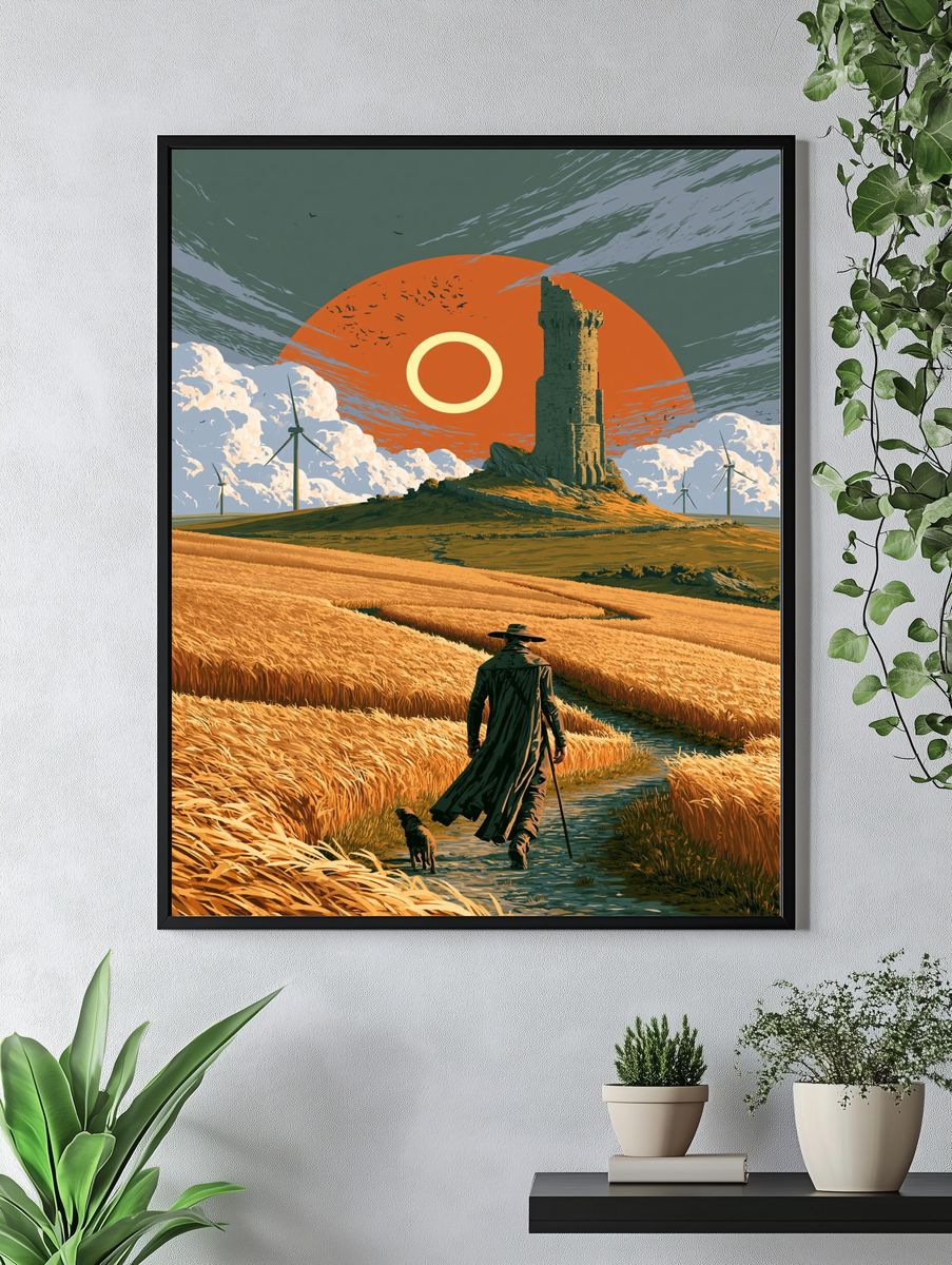 Solitary Wanderer Landscape Print. — room view 4