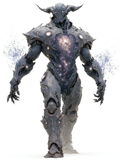 Cosmic Titan Digital Art Poster. poster