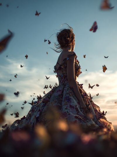 Butterfly Dress Dreamscape Print.