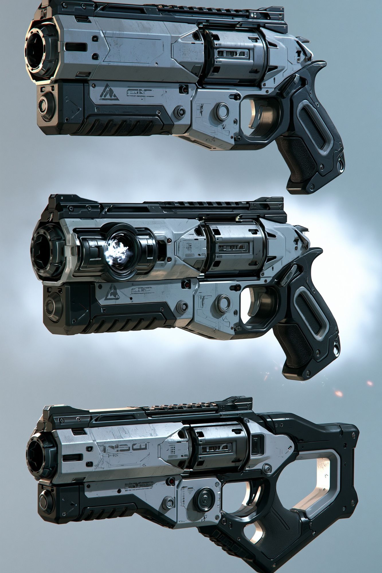 Futuristic Sci-Fi Blaster Poster. poster — illustration art