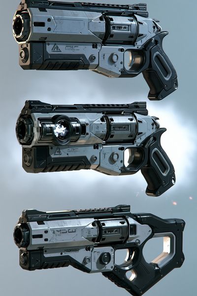 Futuristic Sci-Fi Blaster Poster. poster