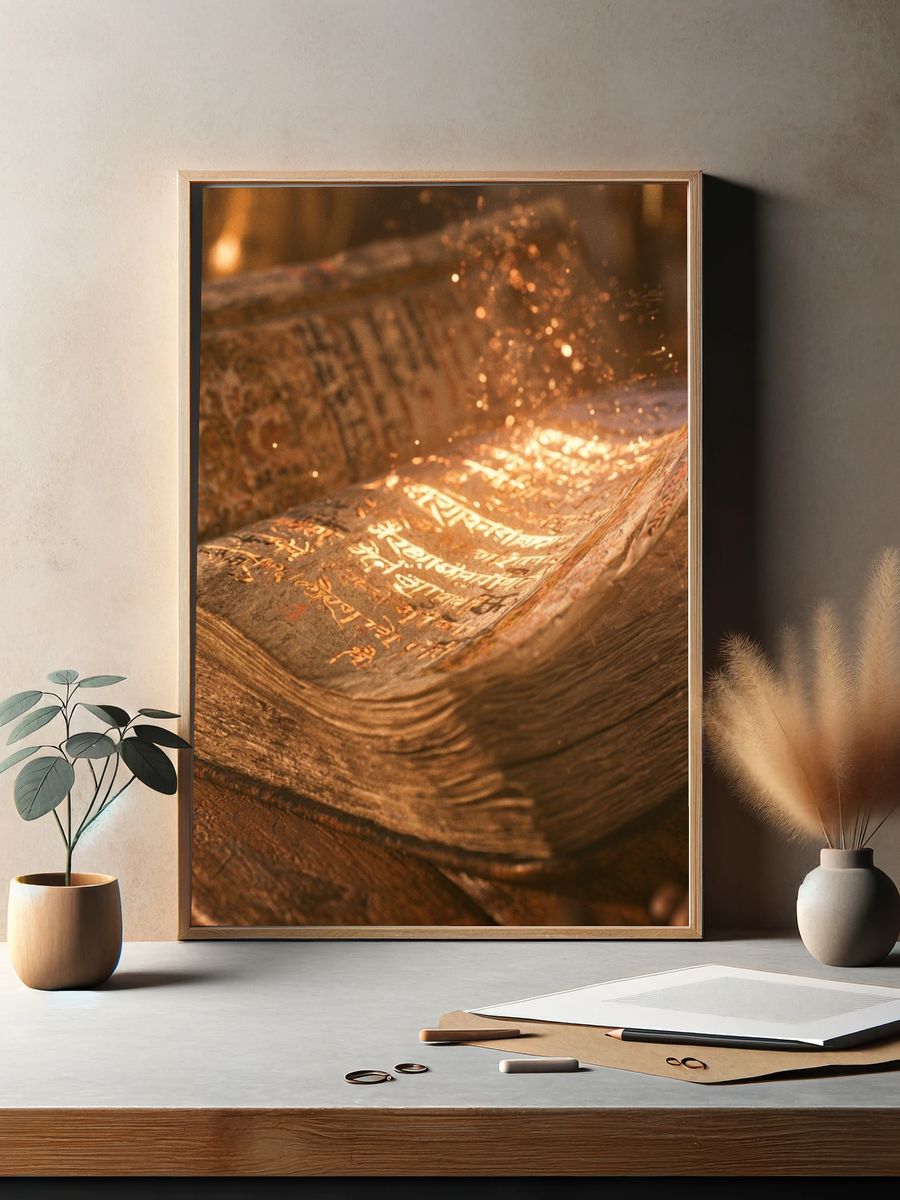 Ancient Spellbook Illustration Poster. — room view 2