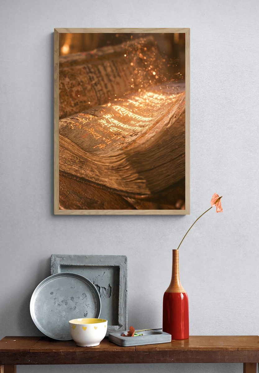 Ancient Spellbook Illustration Poster. — room view 3