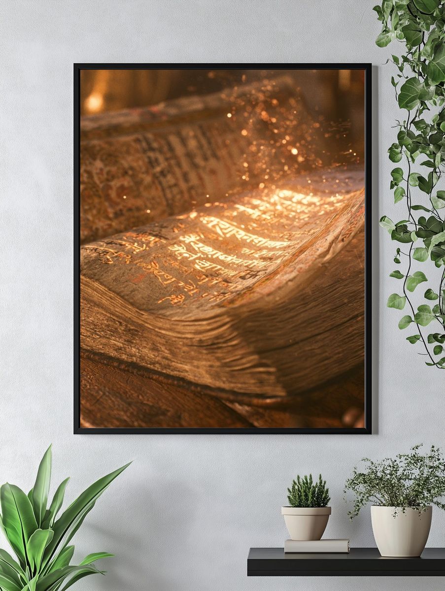 Ancient Spellbook Illustration Poster. — room view 4