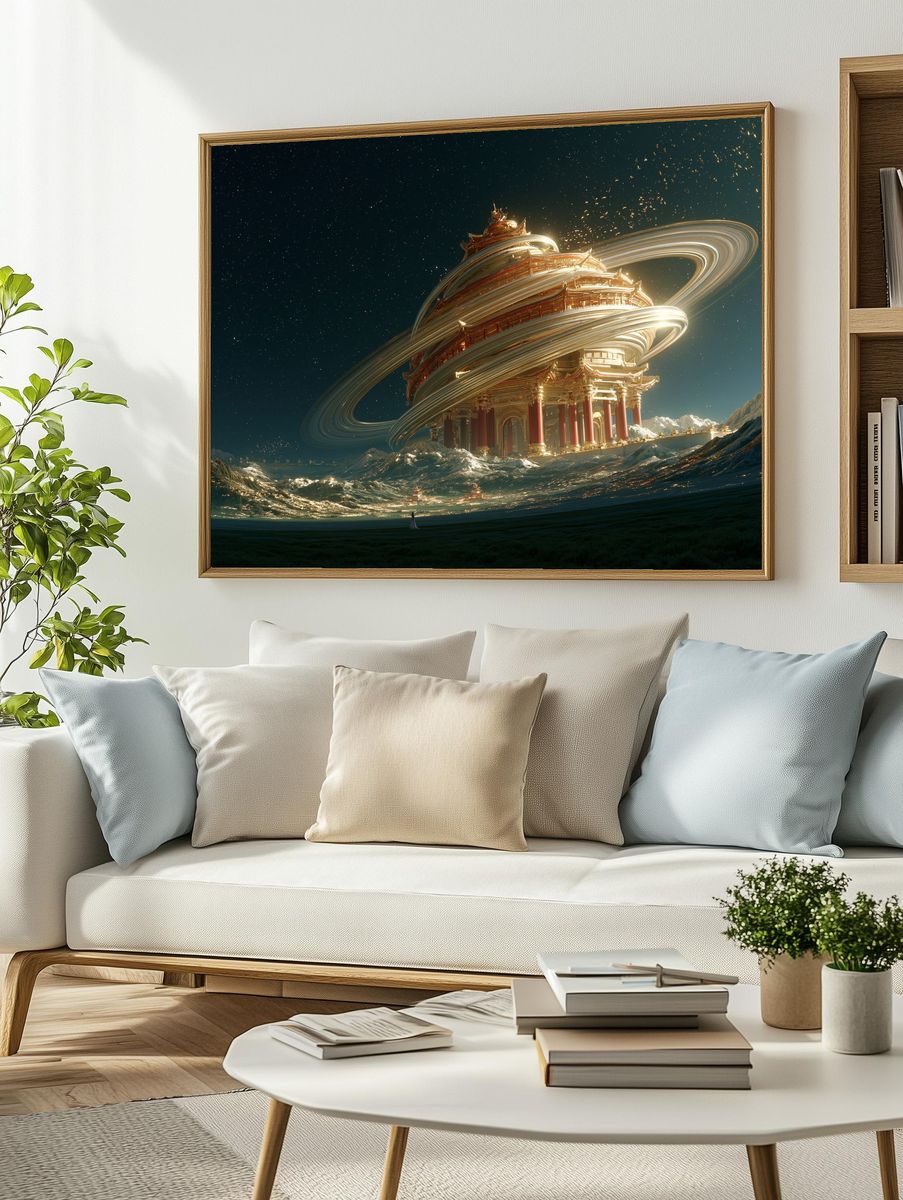 Celestial Temple Sci-Fi Poster. — room view 2