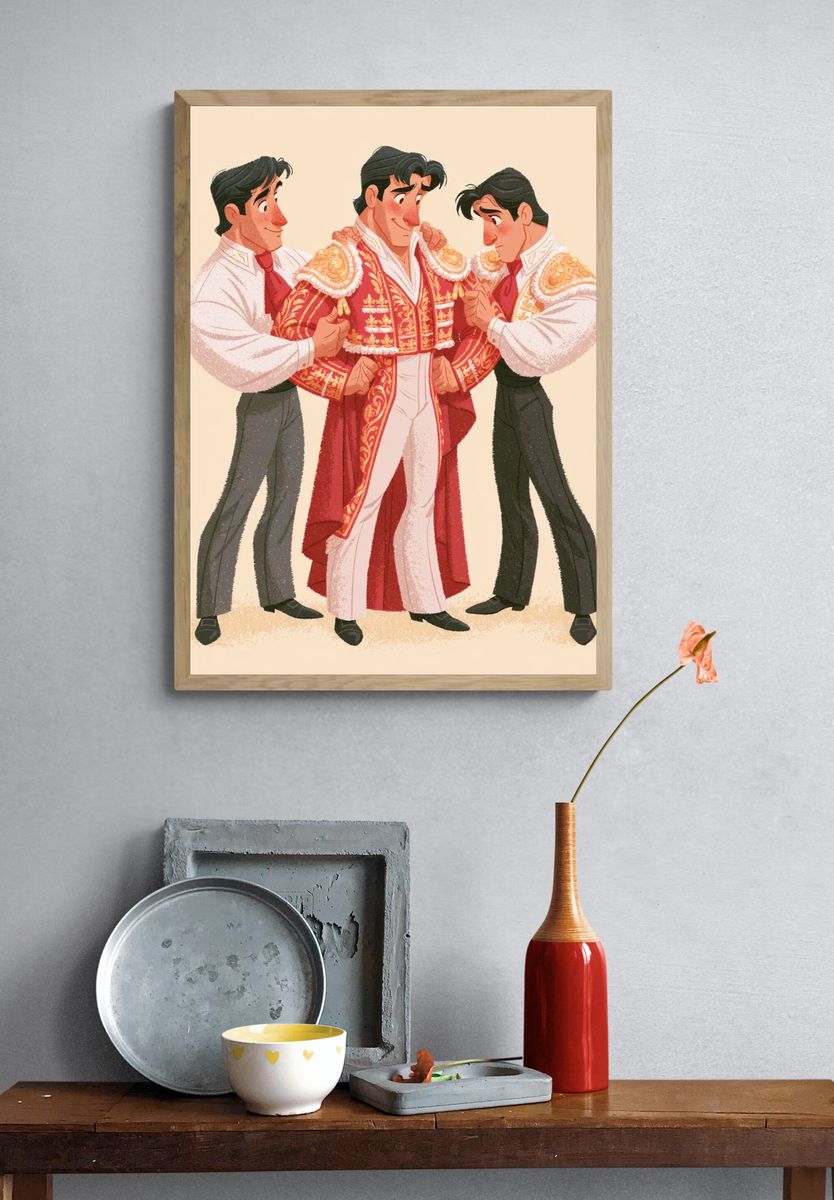Matador Trio Illustration Poster. — room view 3
