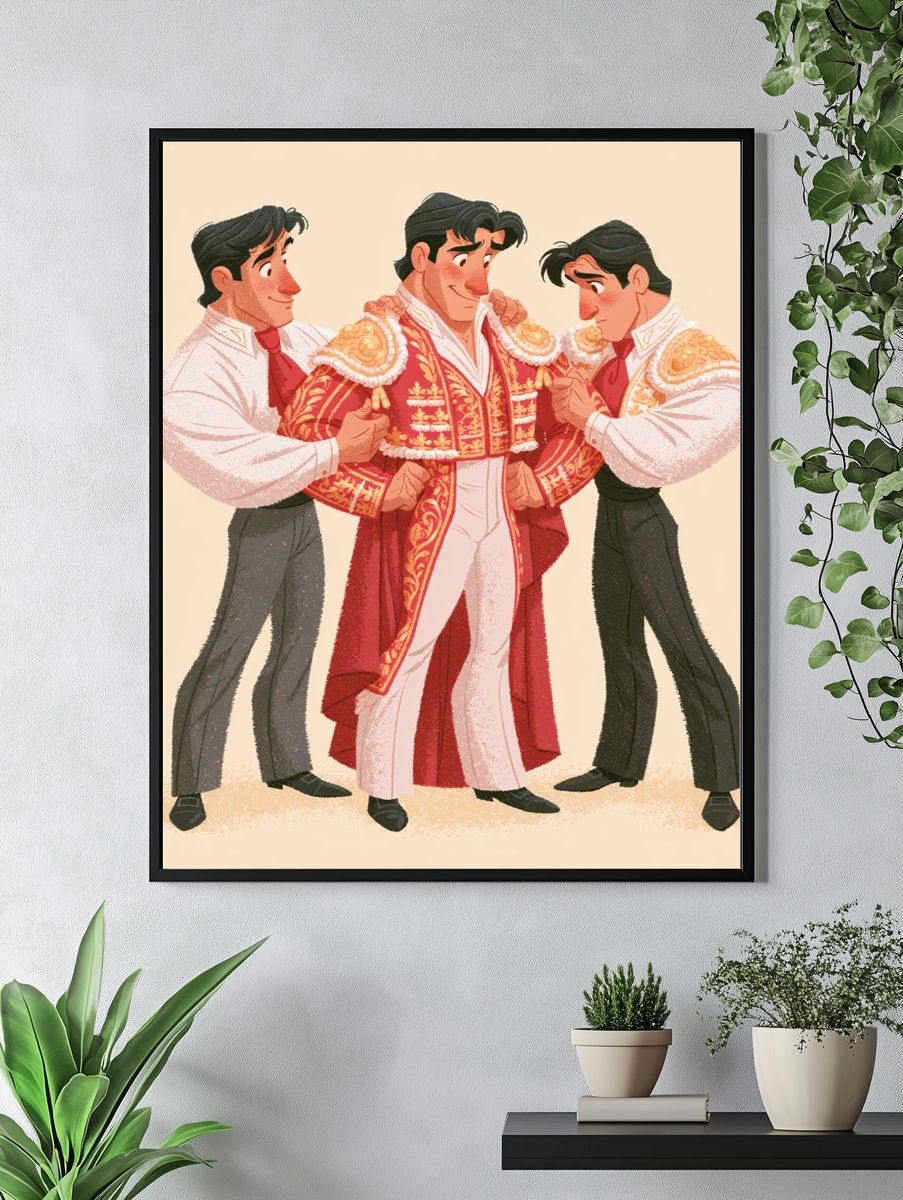 Matador Trio Illustration Poster. — room view 4