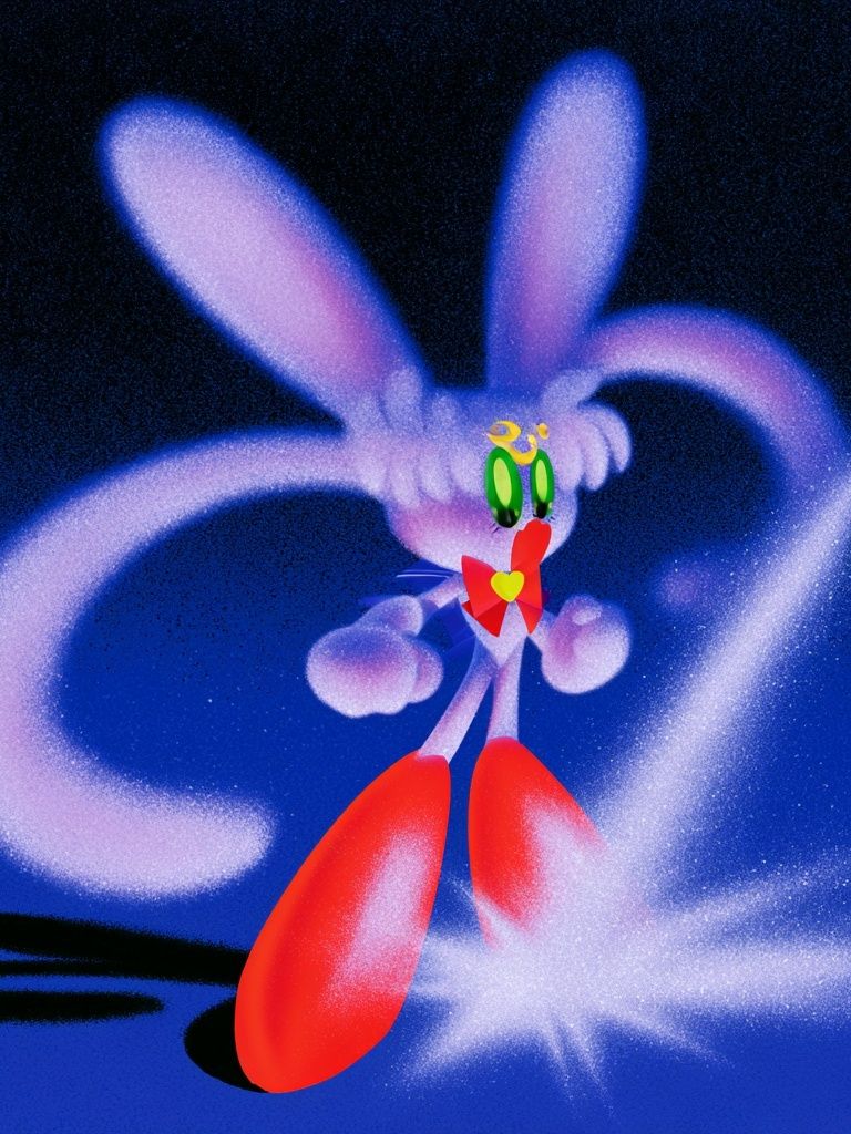 Surreal Bunny Digital Art Poster. poster — illustration art