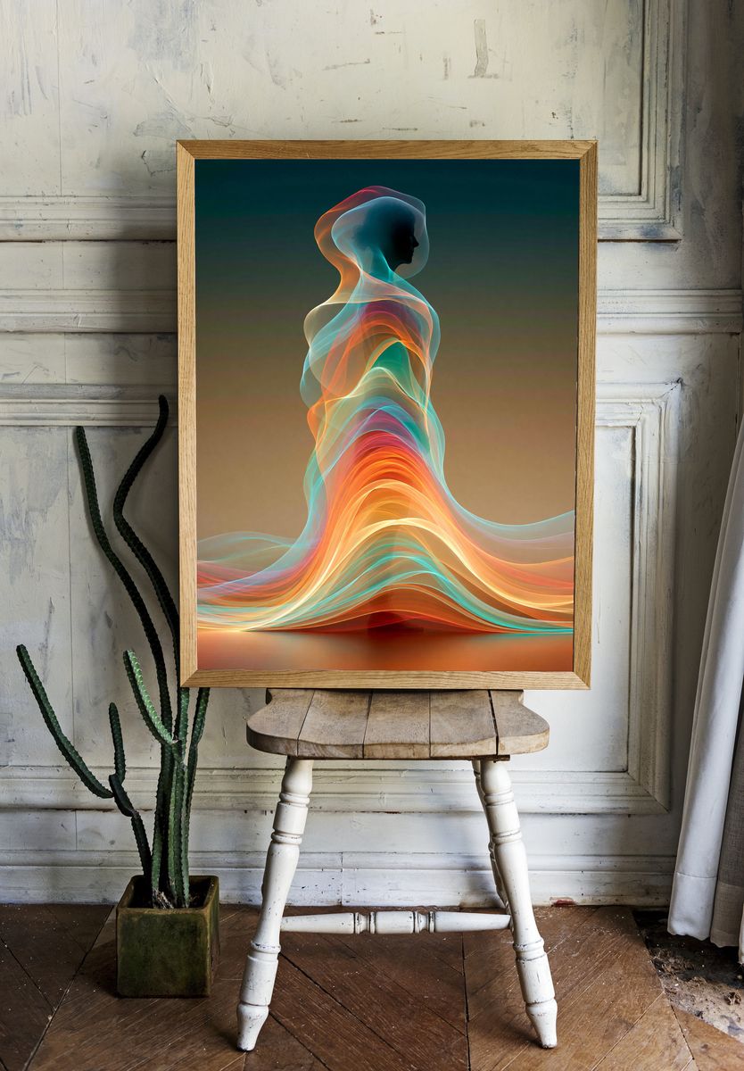 Abstract Human Silhouette Poster. room preview