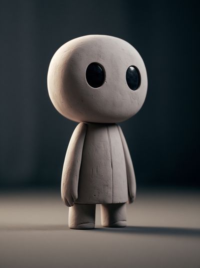 Minimal Clay Figure Poster. poster print