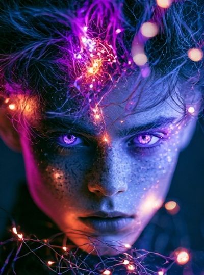 Neon Dream Portrait Poster. poster