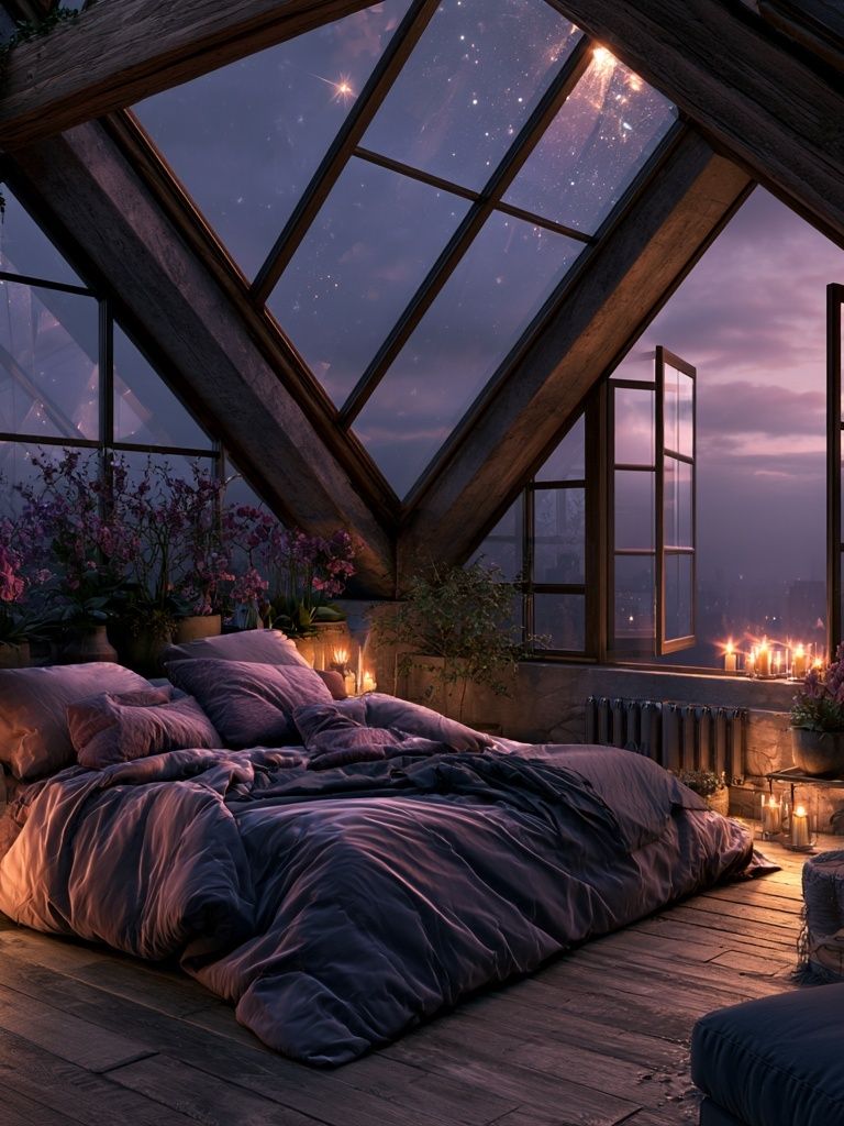 Dreamy Attic Bedroom Poster. poster detail