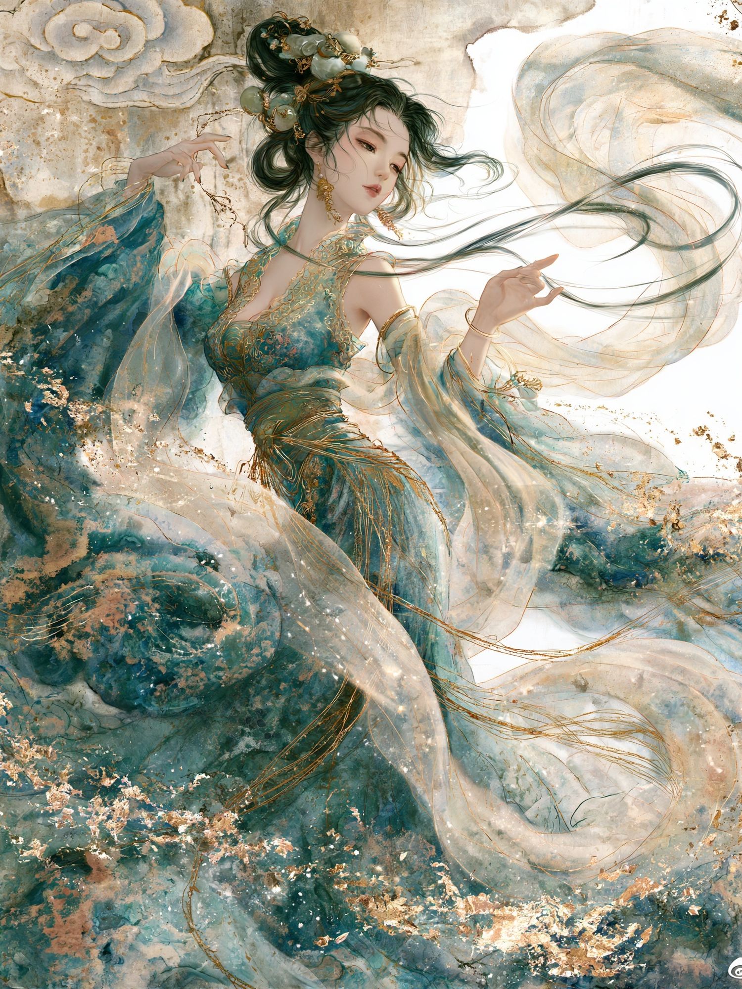 Celestial Dancer Illustration Poster. poster detail