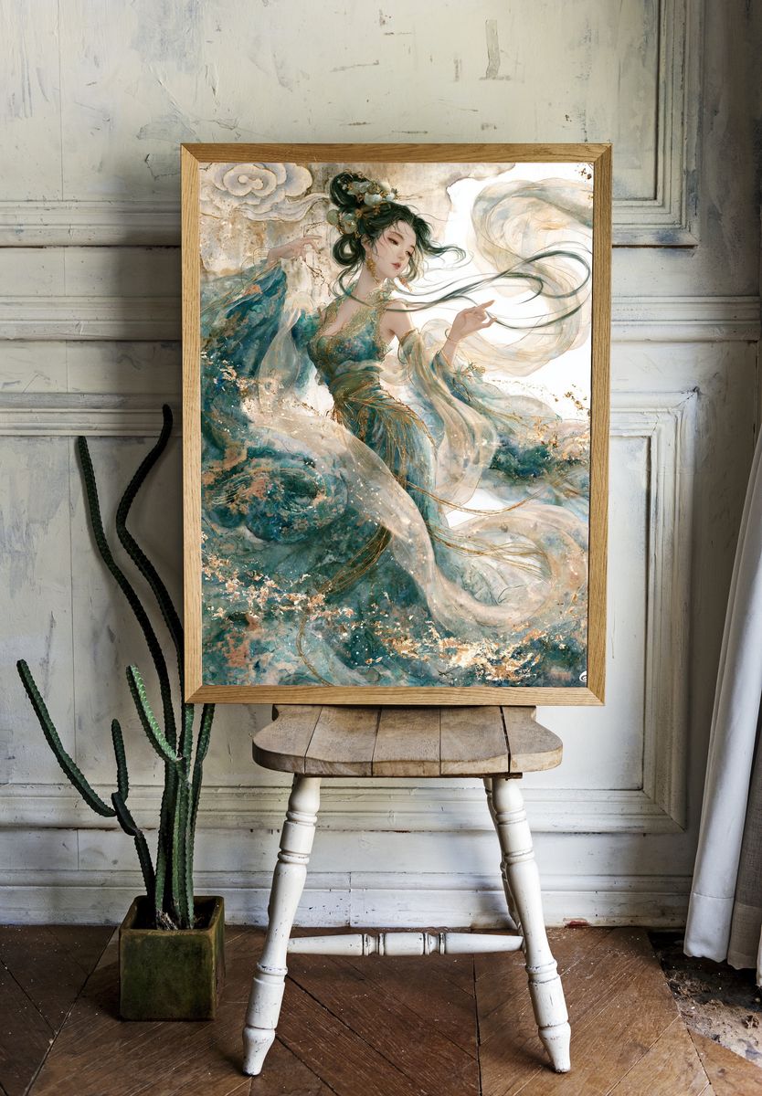 Celestial Dancer Illustration Poster. — room view 1