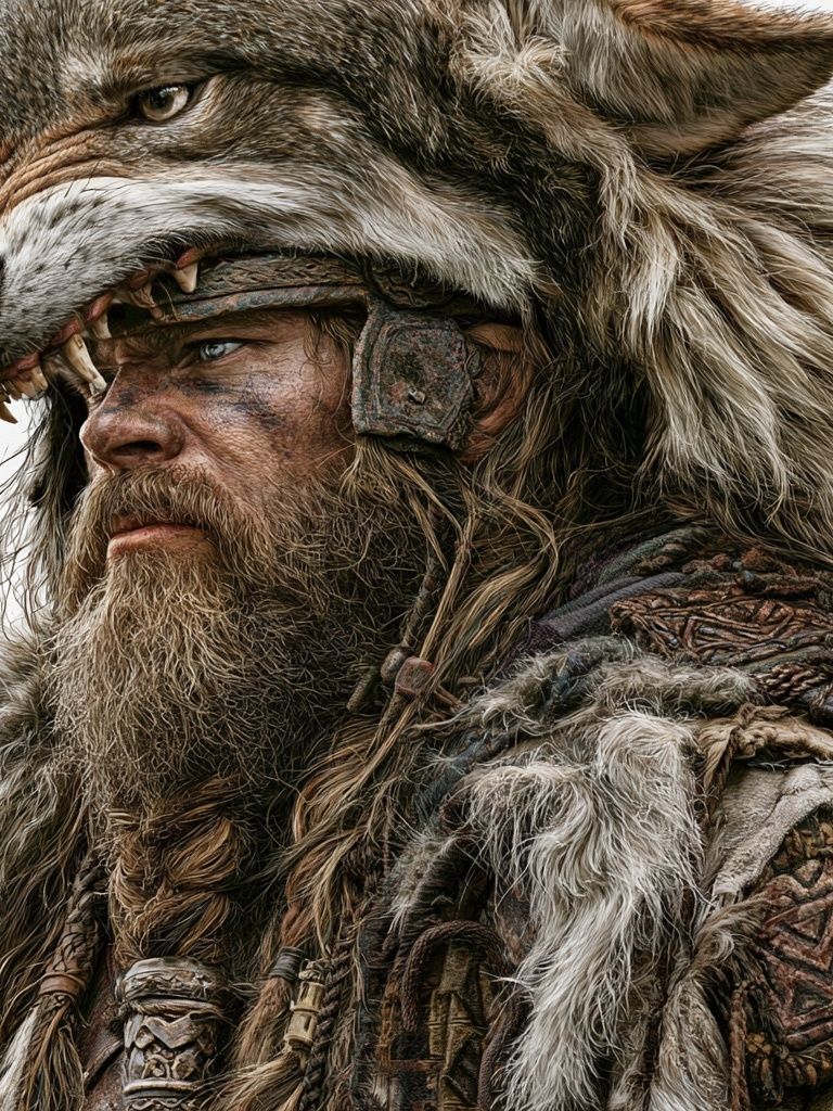 Wolf Warrior Portrait Print. poster detail
