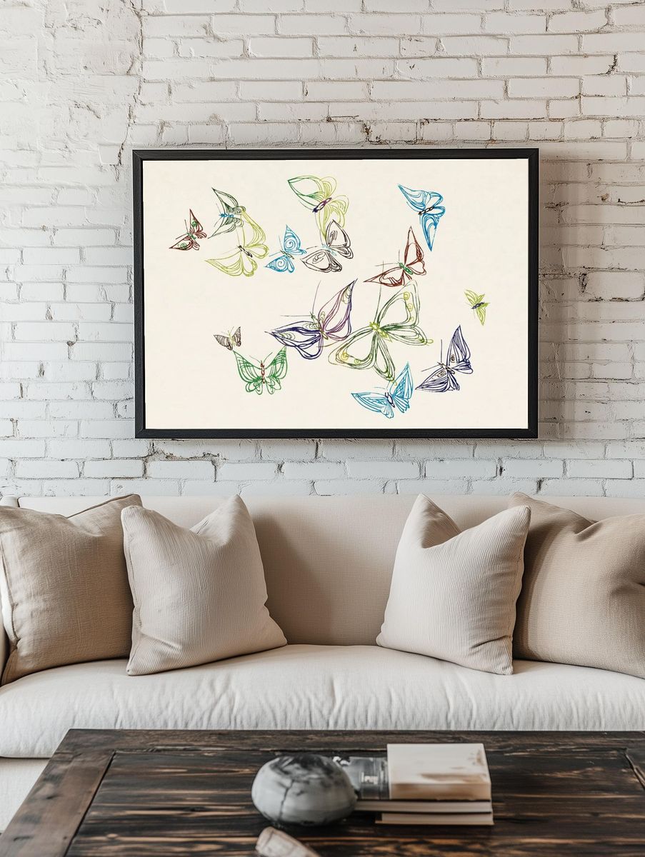 Cozy Reading Nook Illustration Poster. — room view 1