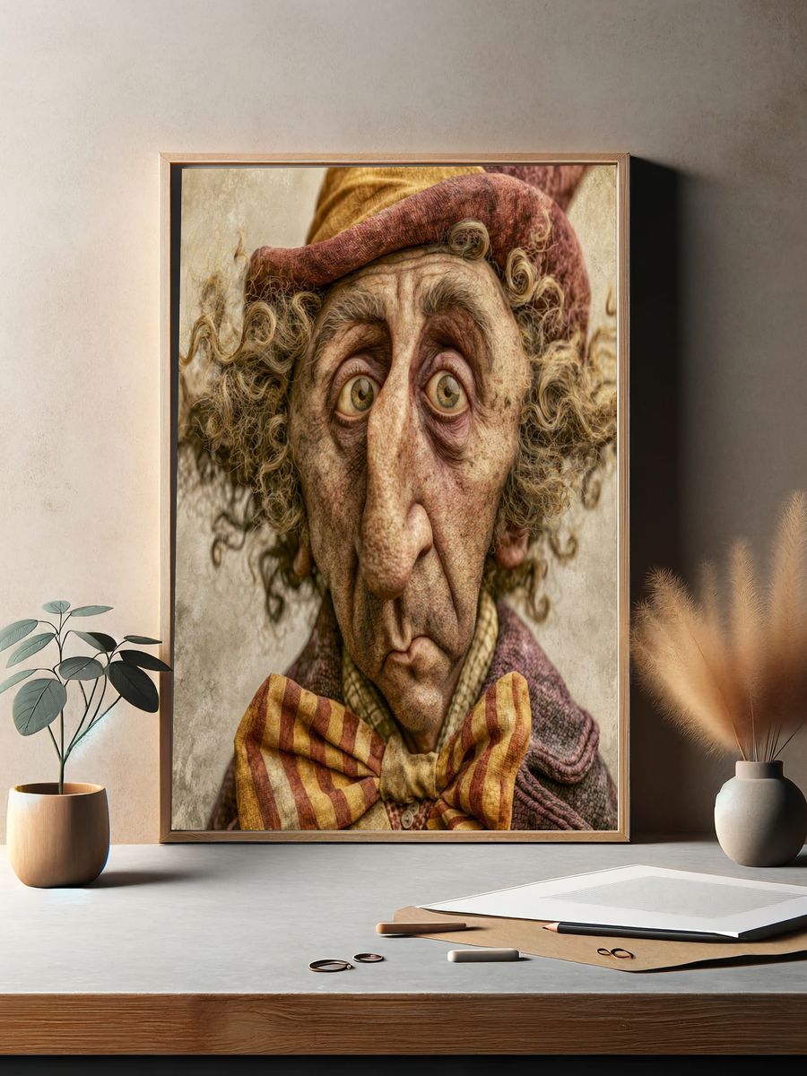 Whimsical Portrait Illustration Poster. — room view 2