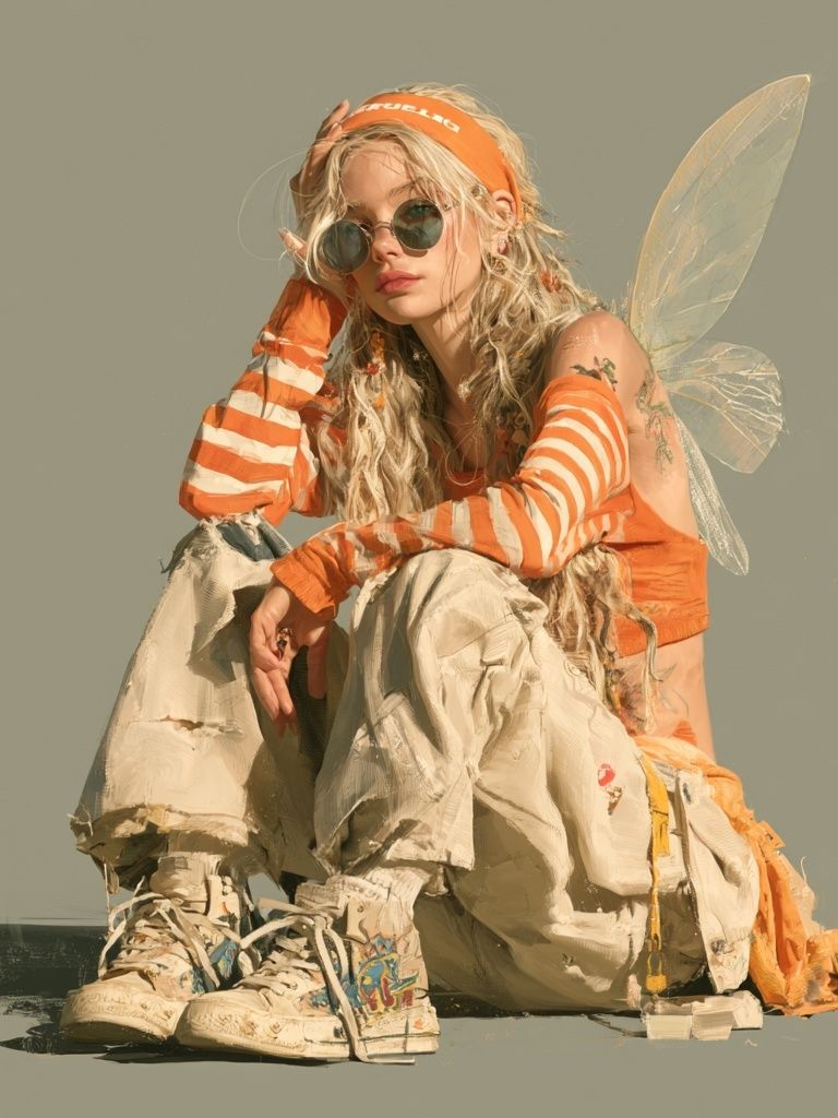 Fairy Fashion Portrait Print. poster detail