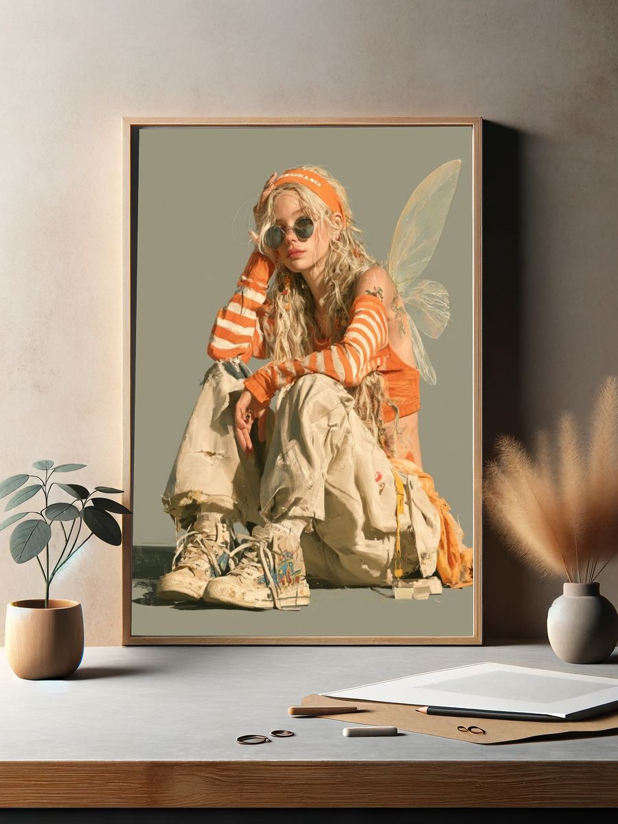 Fairy Fashion Portrait Print. — room view 2
