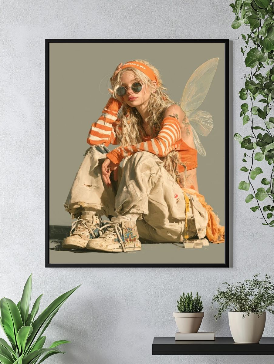 Fairy Fashion Portrait Print. — room view 4