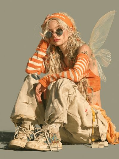 Fairy Fashion Portrait Print. poster