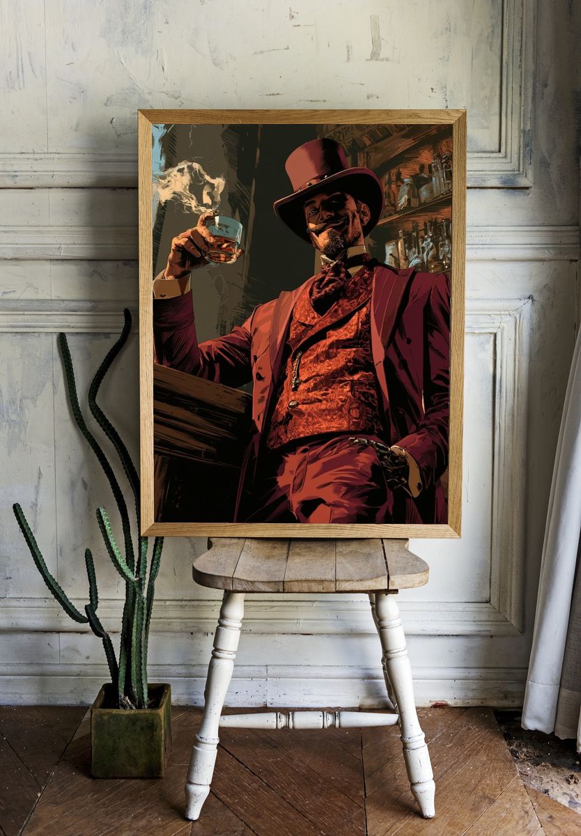 Gilded Gentleman Bar Poster. — room view 1