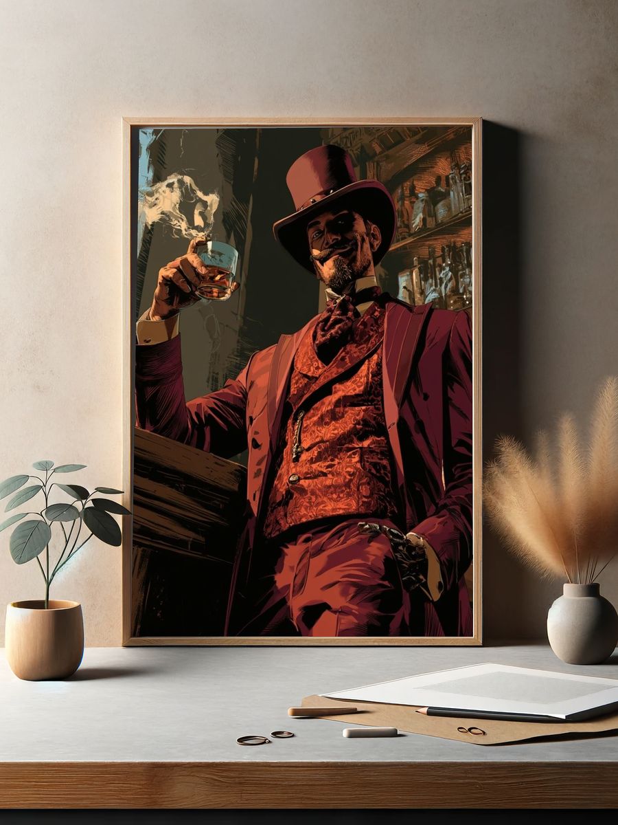 Gilded Gentleman Bar Poster. — room view 2