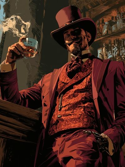 Gilded Gentleman Bar Poster. poster