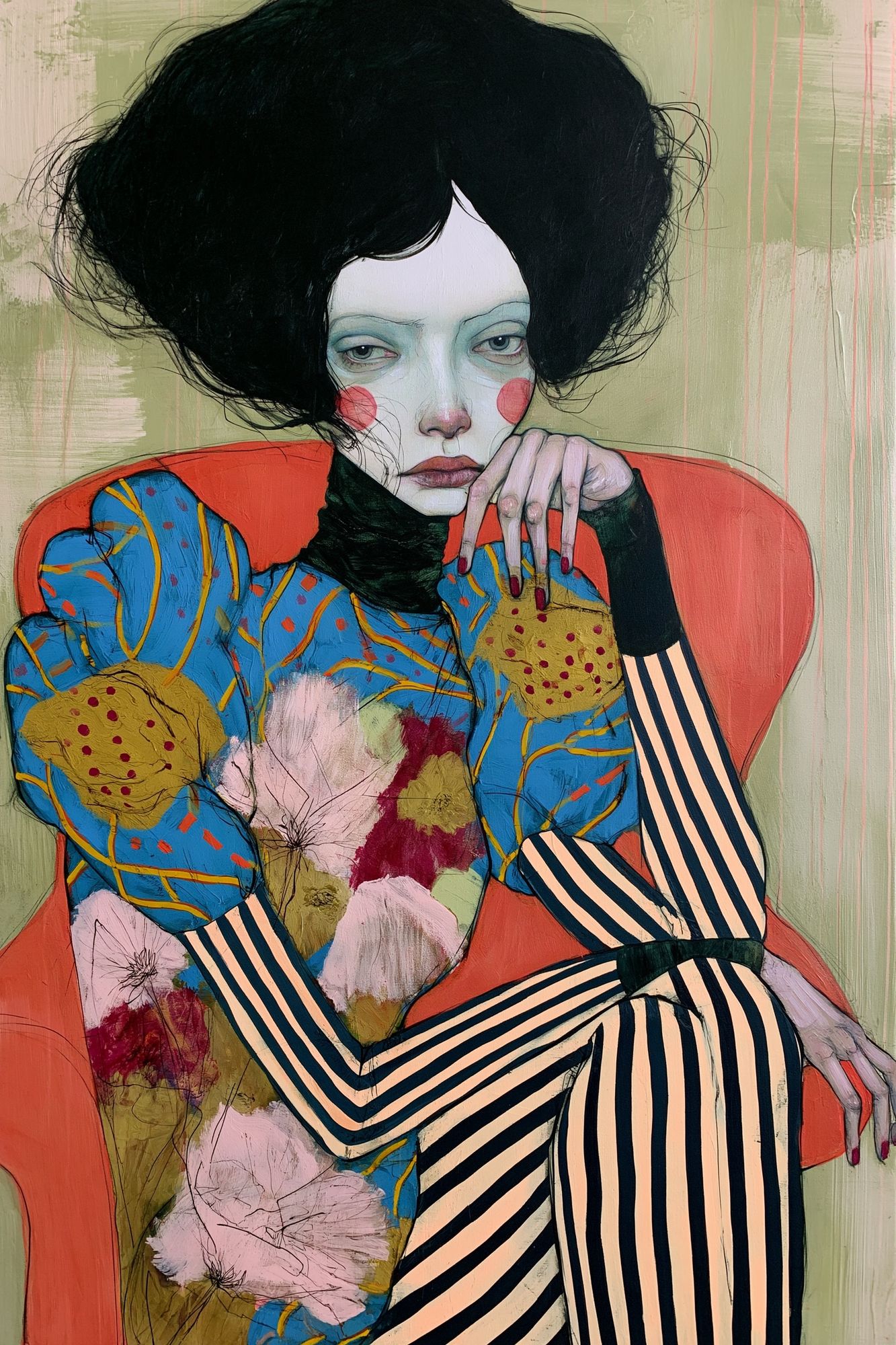 Surreal Fashion Portrait Print. poster detail