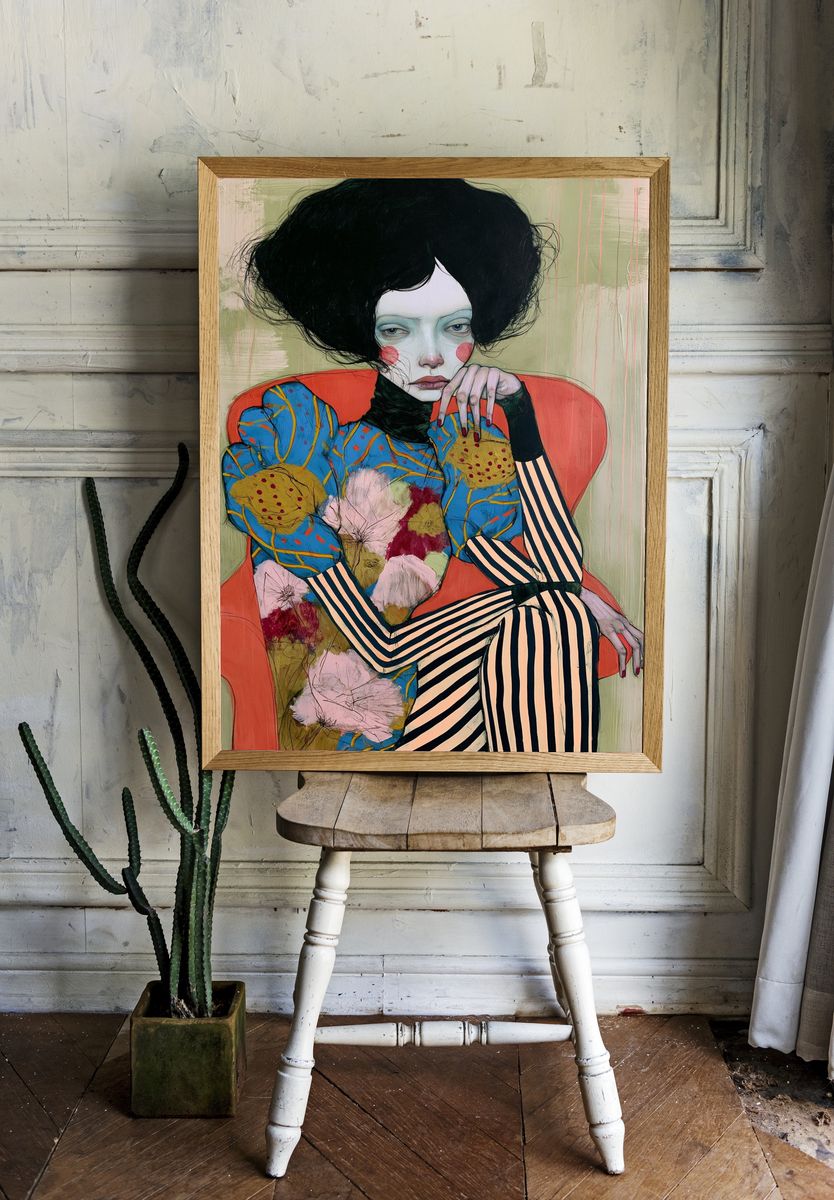 Surreal Fashion Portrait Print. — room view 1