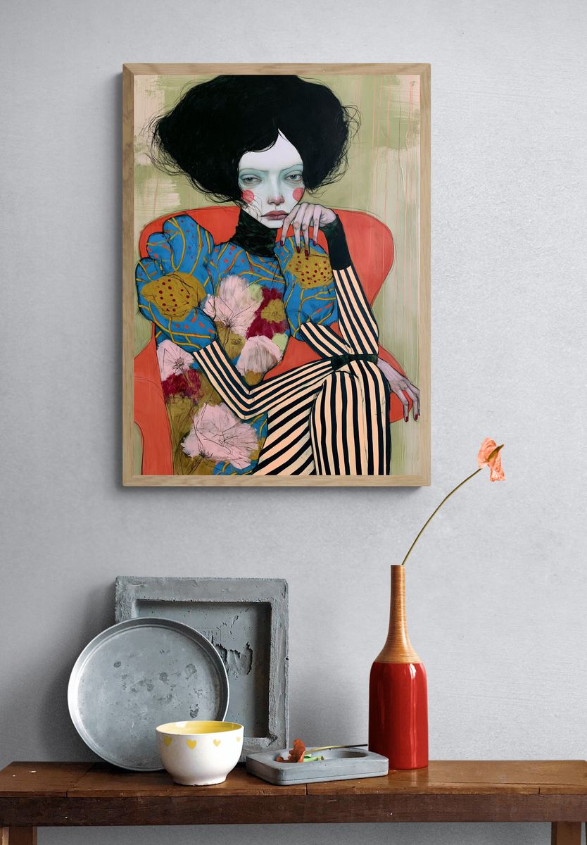 Surreal Fashion Portrait Print. — room view 3