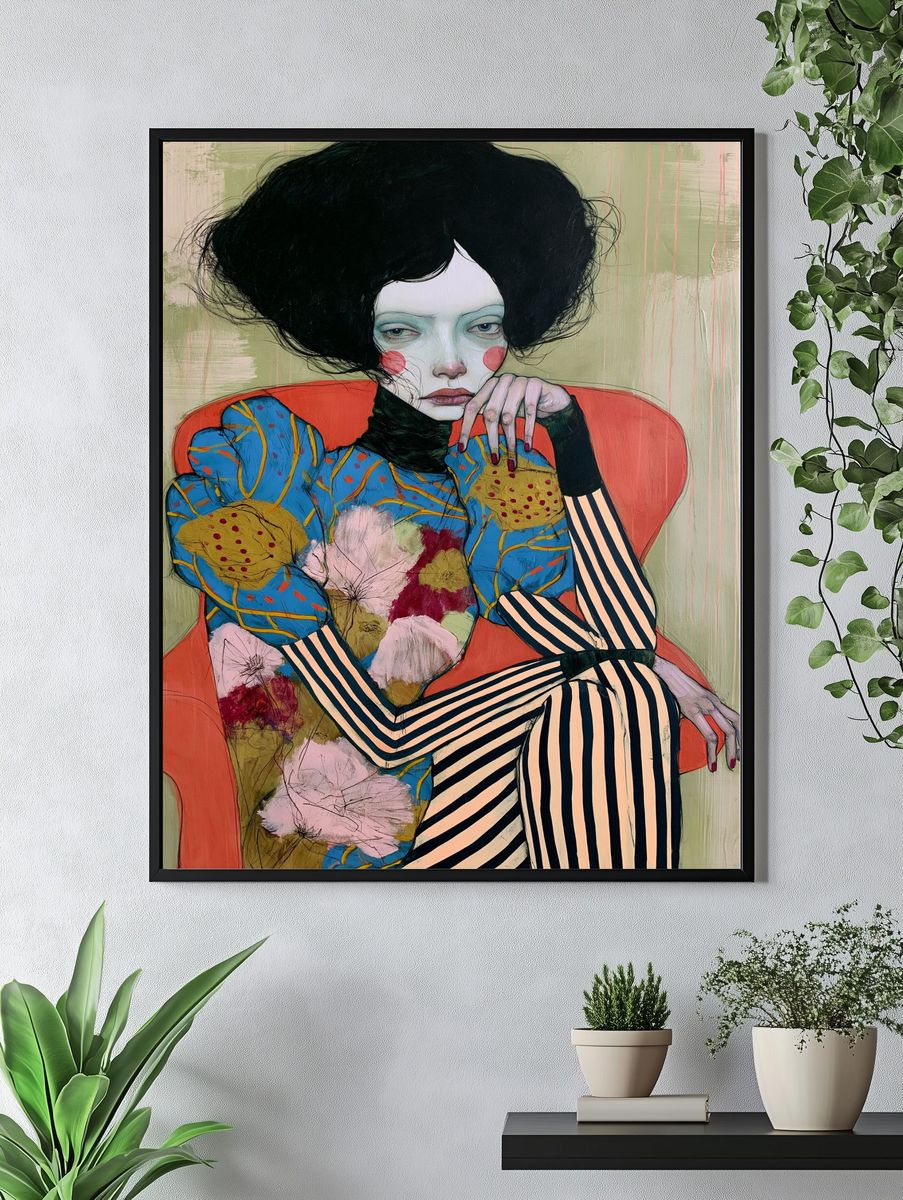 Surreal Fashion Portrait Print. — room view 4