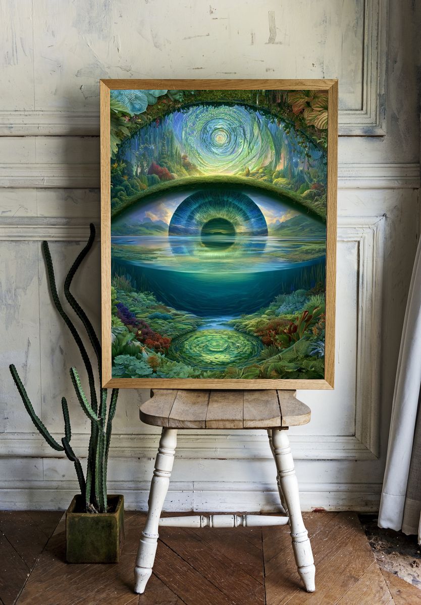 Enchanted Eye of Nature Print. — room view 1