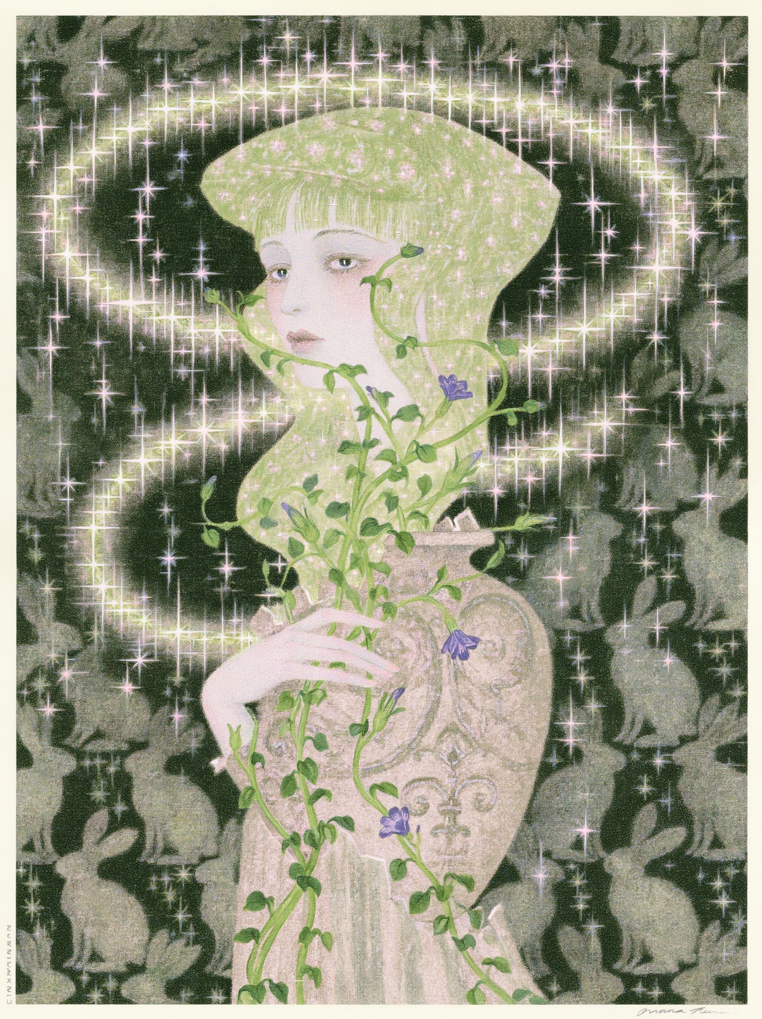 Botanical Portrait Sparkle Print. poster detail